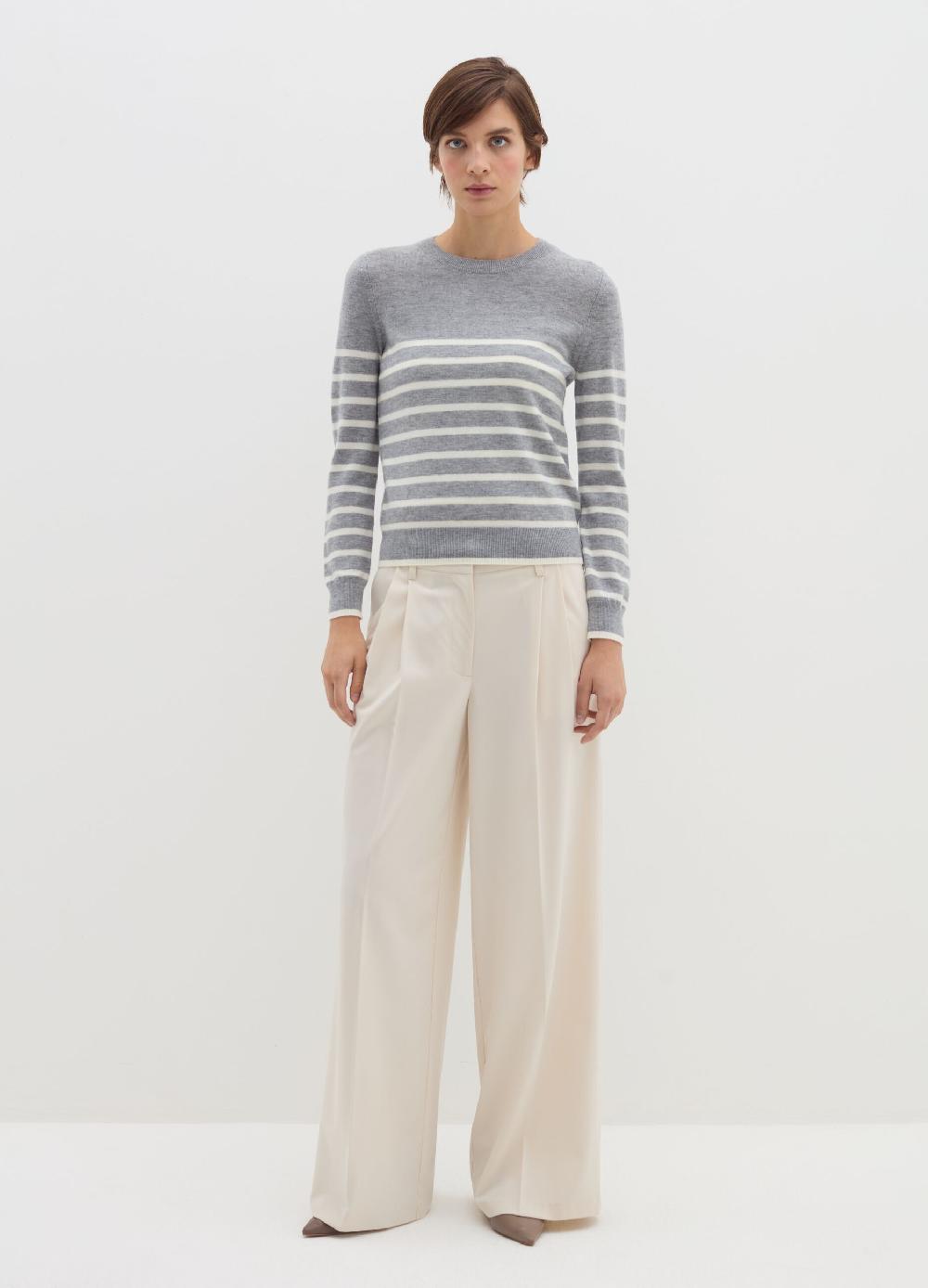 Stefanel Pullover a righe in lana cardata Acquista Ora