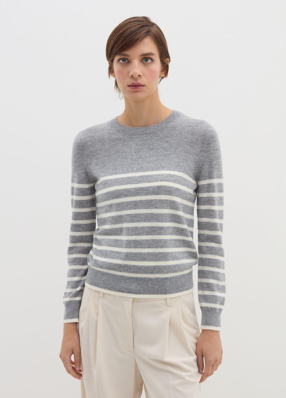 Stefanel Pullover a righe in lana cardata Acquista Ora