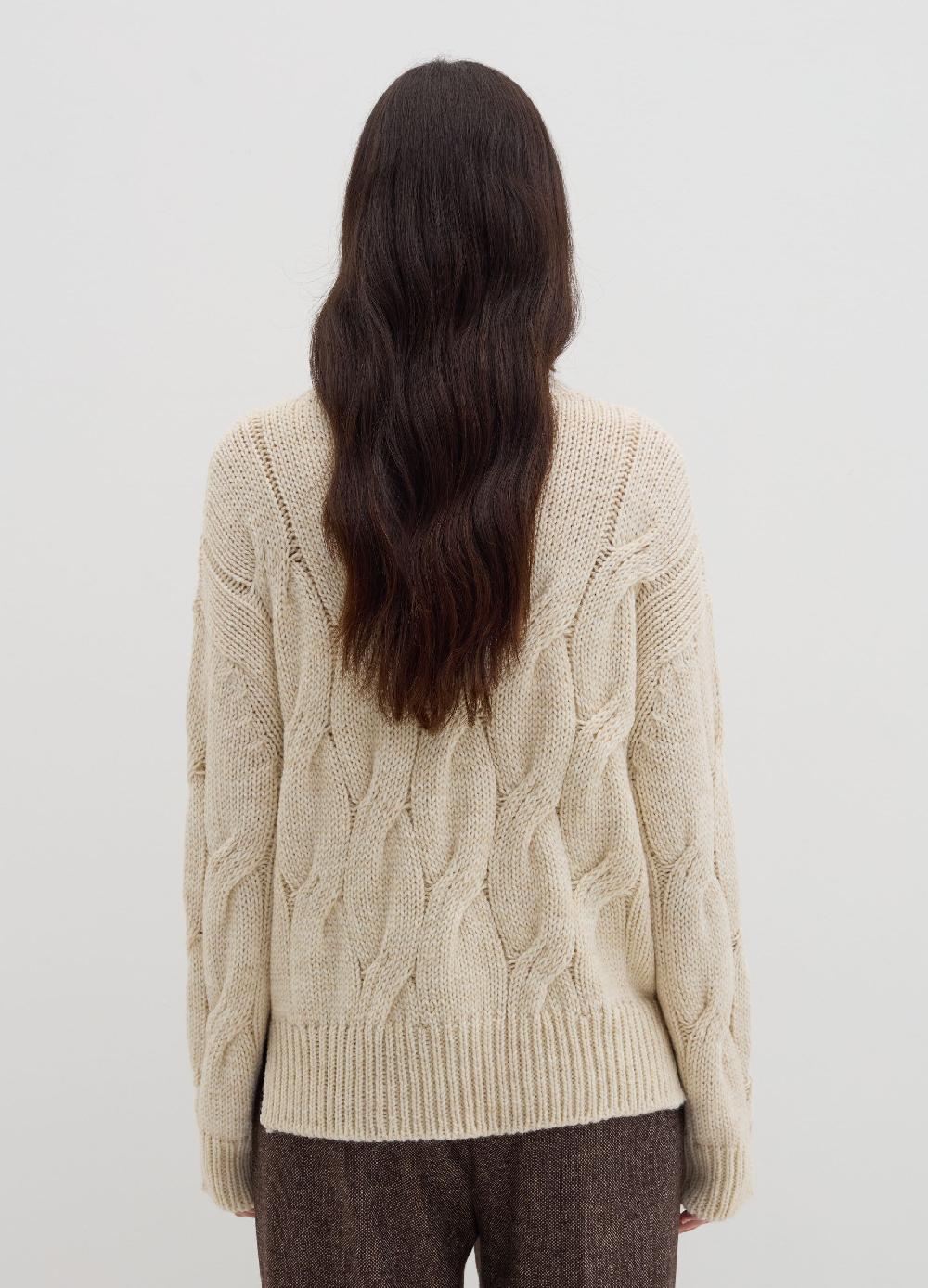 Stefanel Pullover oversize con lavorazione a treccia Fino Al -60%