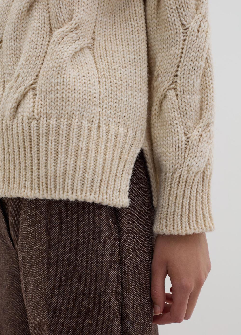 Stefanel Pullover oversize con lavorazione a treccia Fino Al -60%