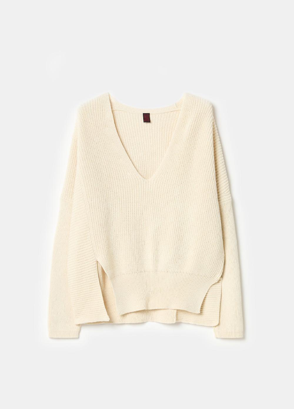 Stefanel Pullover oversize a coste con spacchi Novità