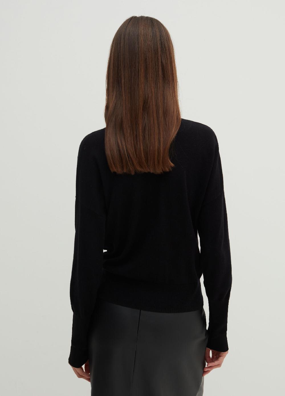 Stefanel Pullover in lana e seta con scollo a V Economico