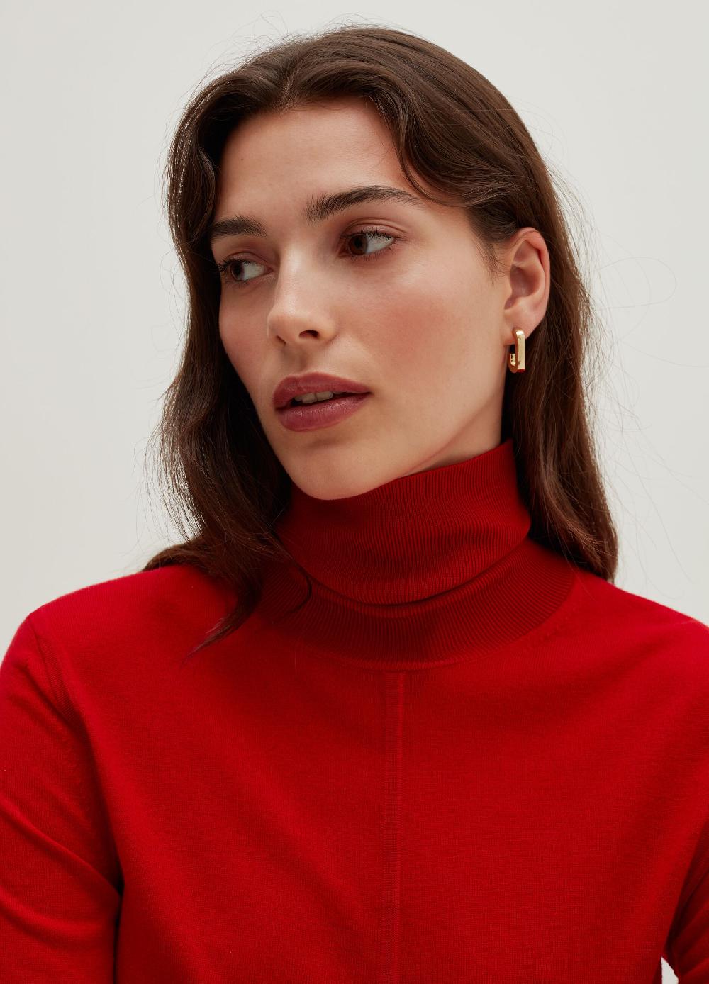 Stefanel Pullover in lana e seta a collo alto Saldi