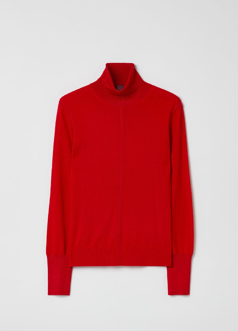 Stefanel Pullover in lana e seta a collo alto Saldi