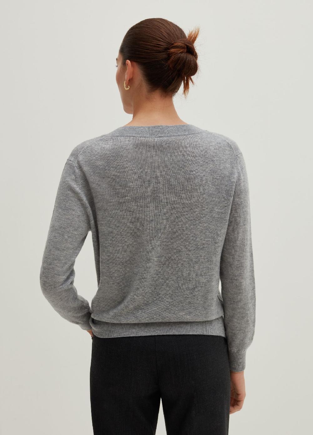 Stefanel Pullover in lana con scollo a V Vendita Calda