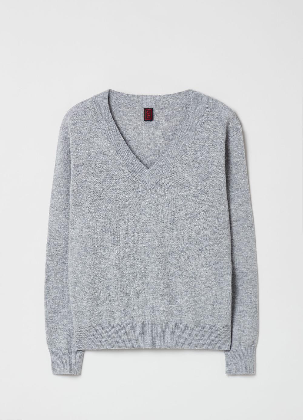 Stefanel Pullover in lana con scollo a V Vendita Calda