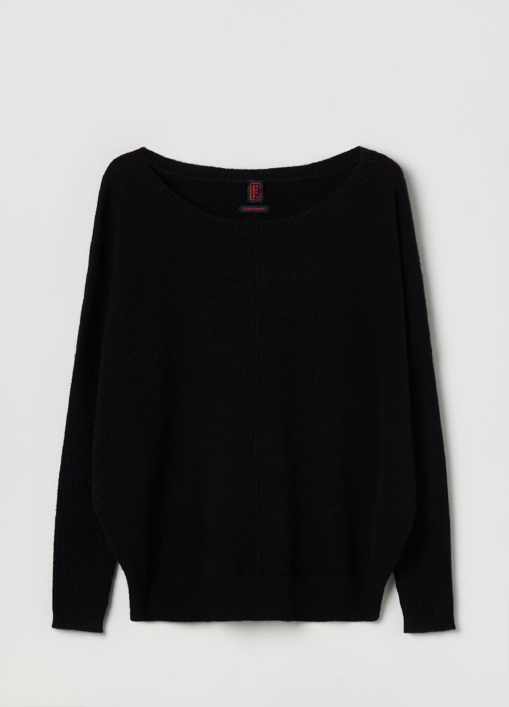 Stefanel Pullover in cashmere scollo a barca Saldi Di Fabbrica