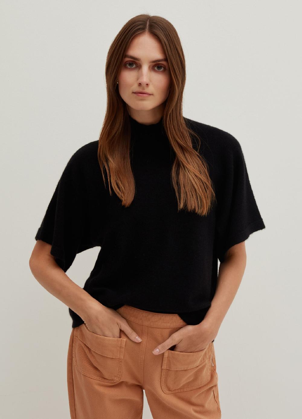 Stefanel Maglia in cashmere mock neck Vendite Flash