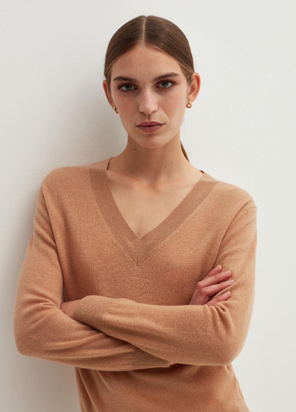 Stefanel Pullover in lana con scollo a V Moda