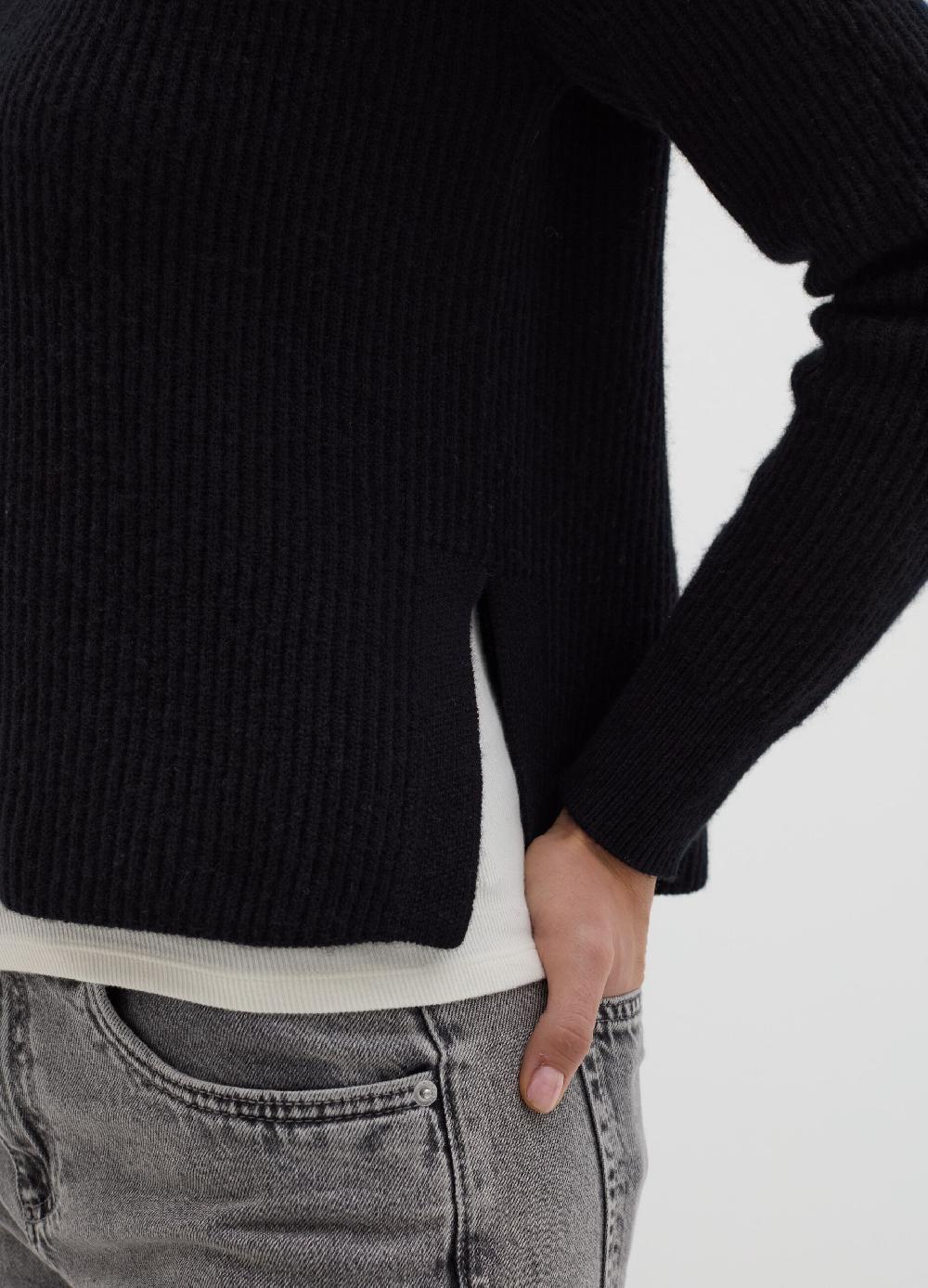 Stefanel Maglia in lana cardata con scollo a polo Prezzo di fabbrica