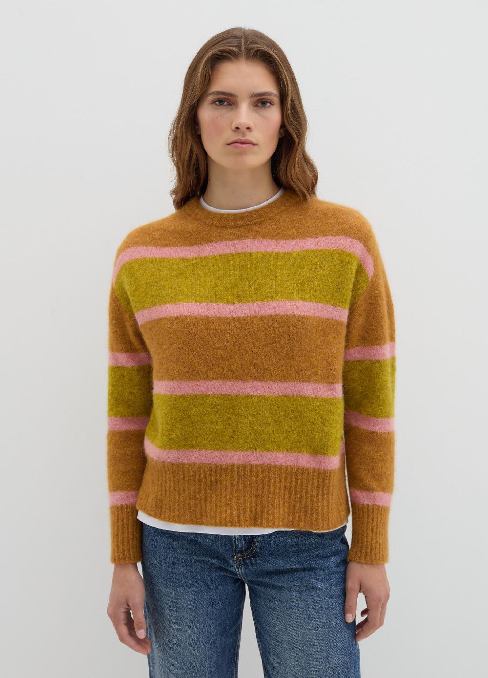 Stefanel Pullover in misto alpaca a righe Offerta speciale