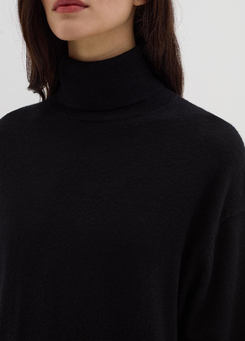 Stefanel Pullover in lana cardata a collo alto Grande vendita