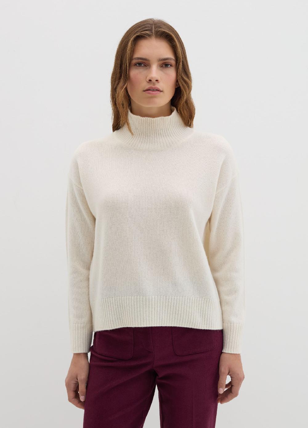 Stefanel Pullover mock neck in lana cardata Flash Sale