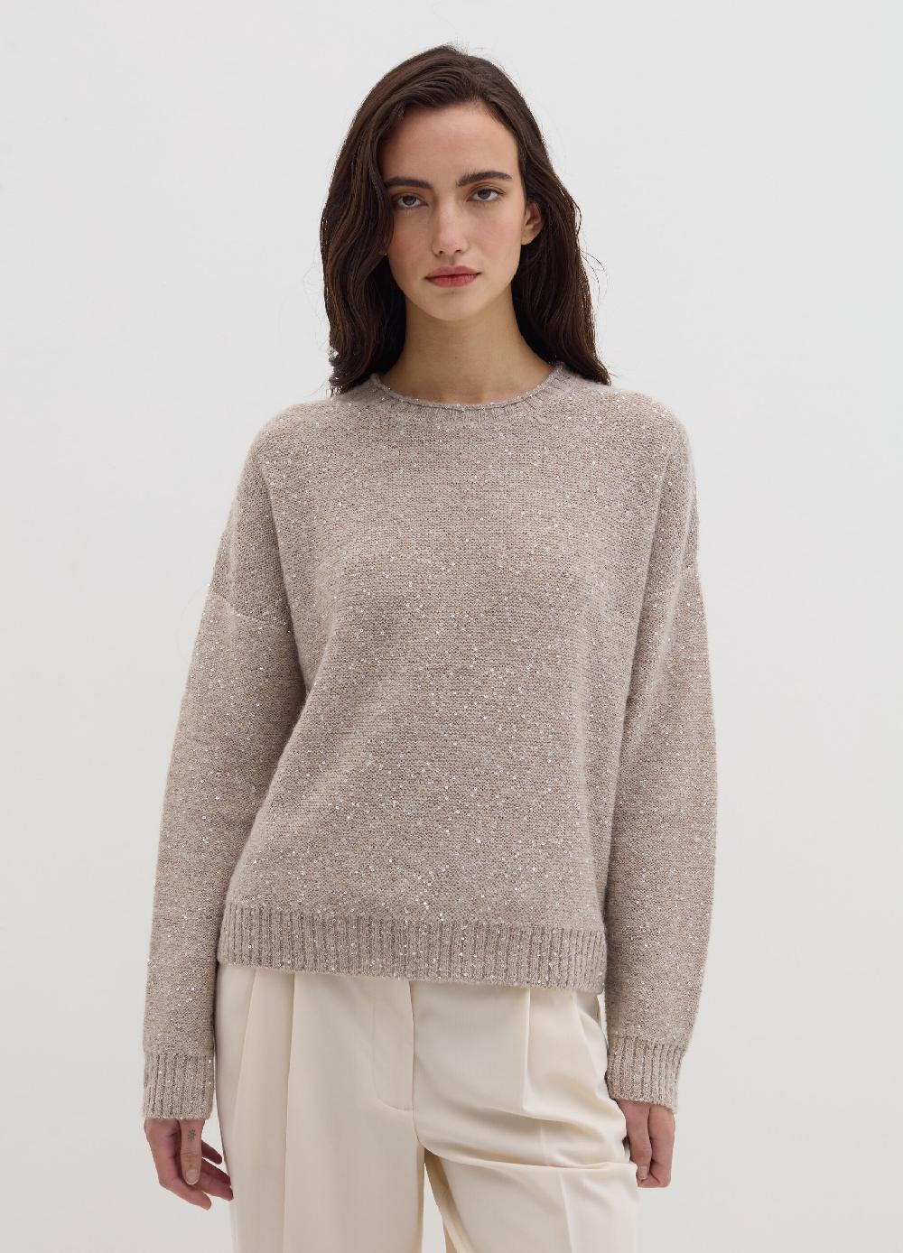 Stefanel Pullover con micro paillettes Fornitura limitata