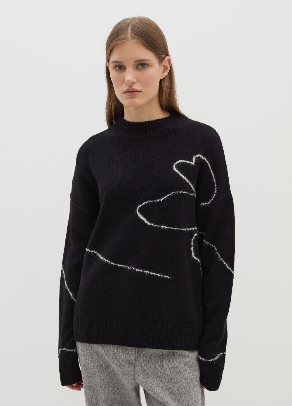 Stefanel Pullover con intarsio floreale Offerta esclusiva