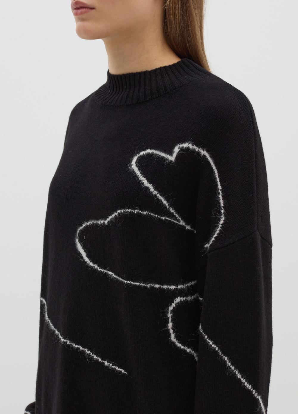 Stefanel Pullover con intarsio floreale Offerta esclusiva
