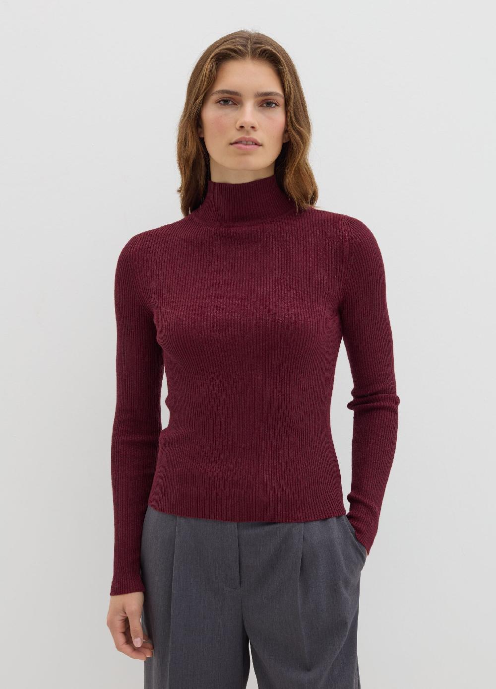 Stefanel T-shirt in lurex a costine con collo alto Cyber Monday
