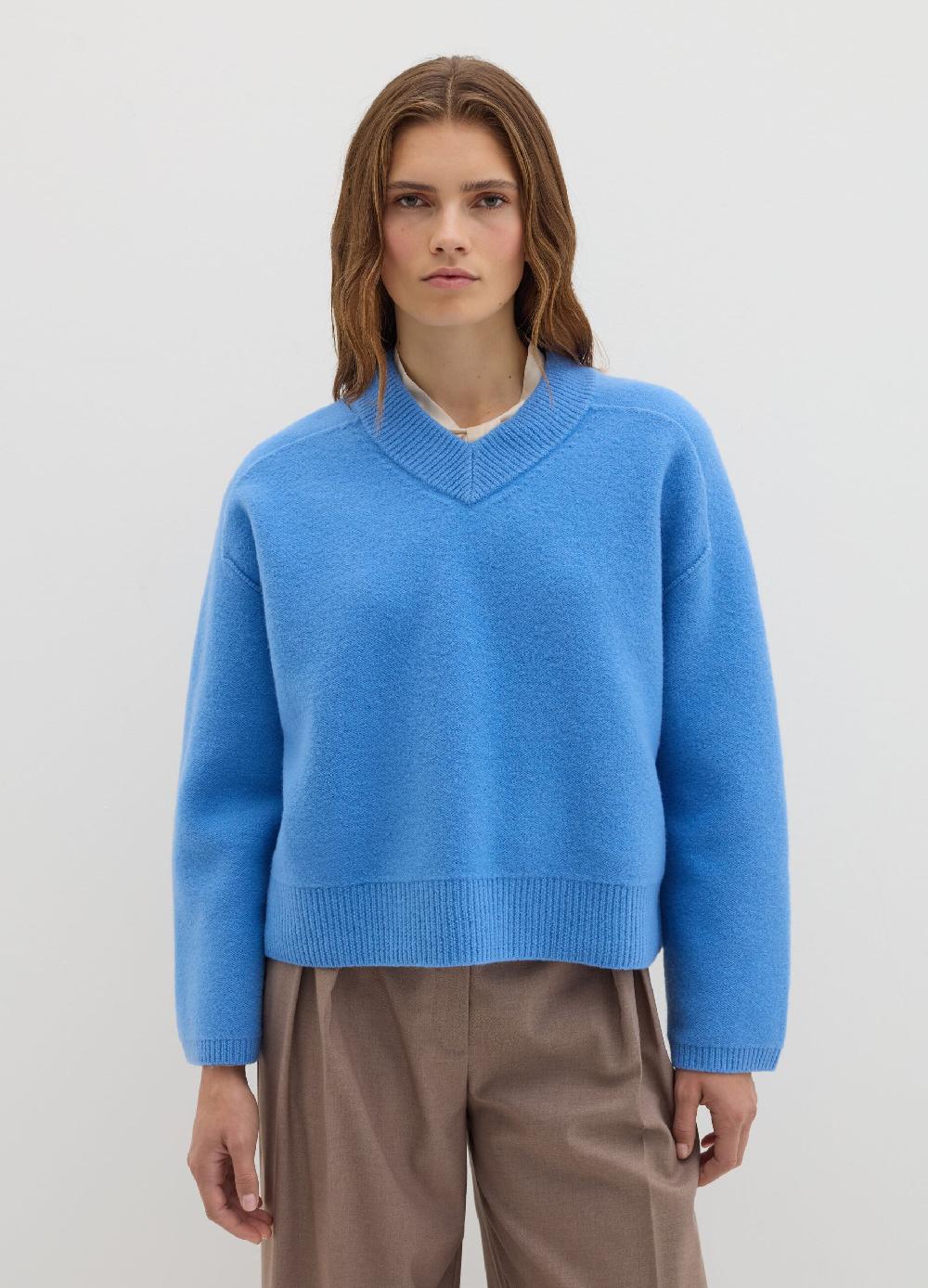 Stefanel Pullover in lana cotta con scollo a V Offerta Anniversario