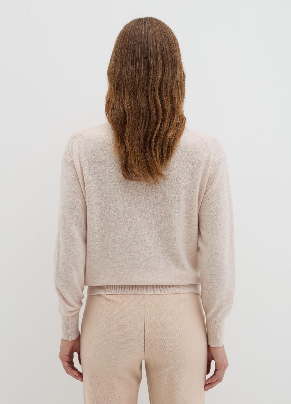 Stefanel Pullover in lana cardata a collo alto Vendita calda