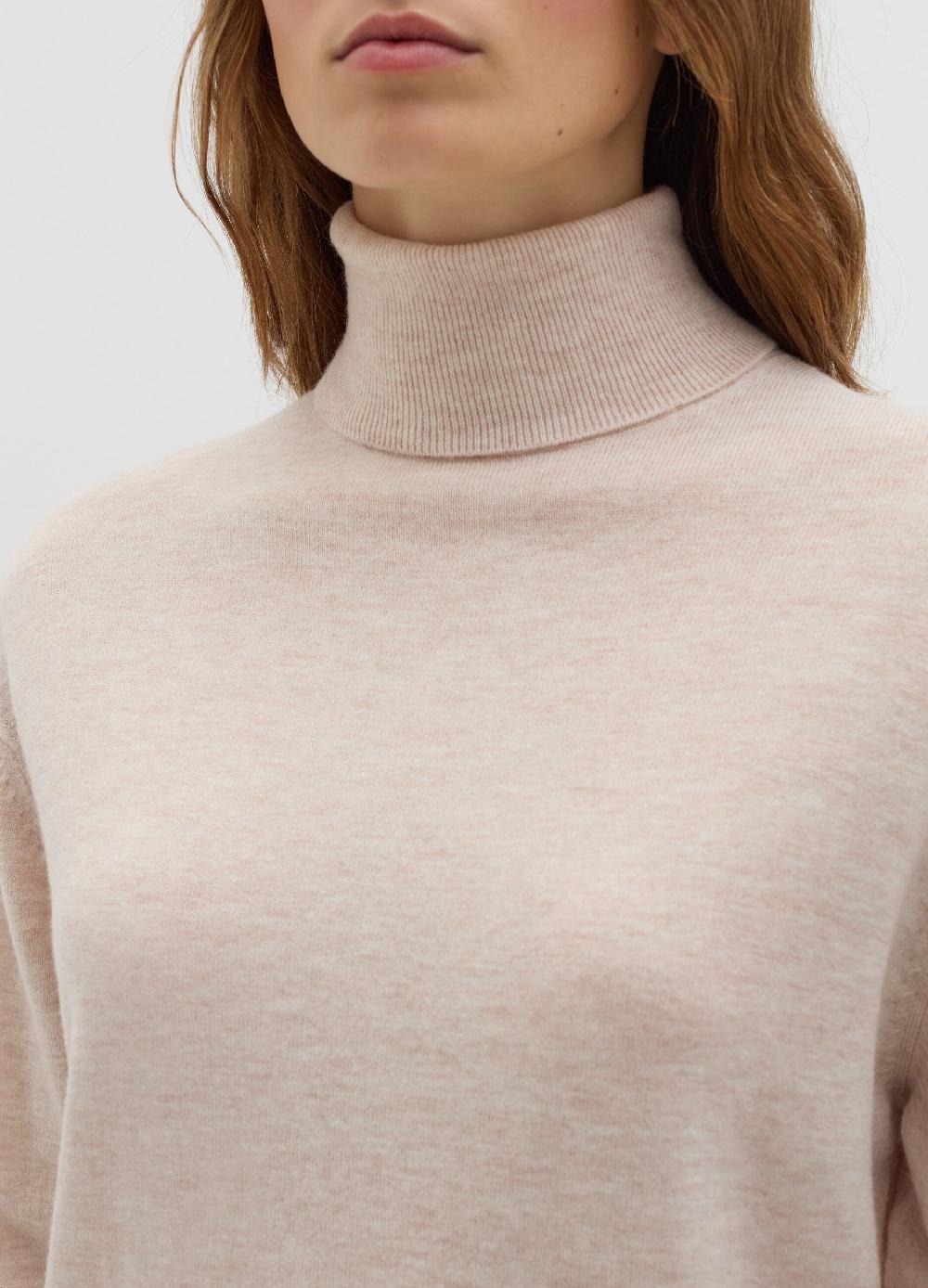 Stefanel Pullover in lana cardata a collo alto Vendita calda