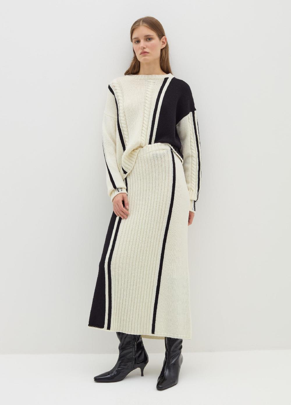 Stefanel Pullover in cordonetto con intarsio bicolore Nuovi prodotti