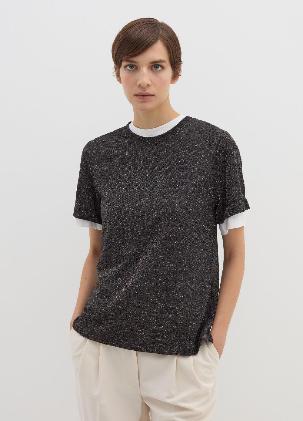 Stefanel T-shirt in lurex con spacchetti Enormi risparmi