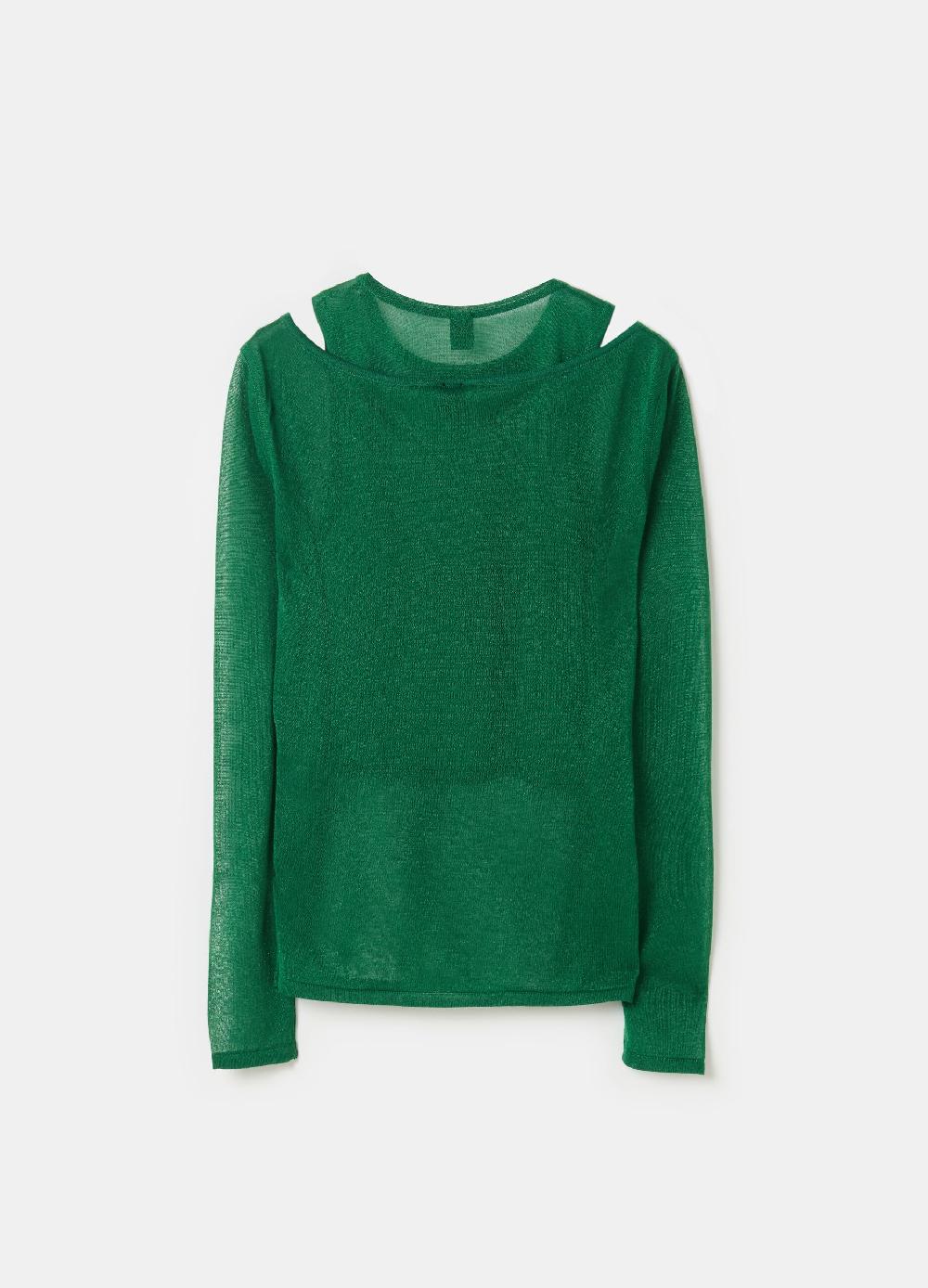 Stefanel Maglia effetto trasparenza a maniche lunghe Fino al 60% di sconto