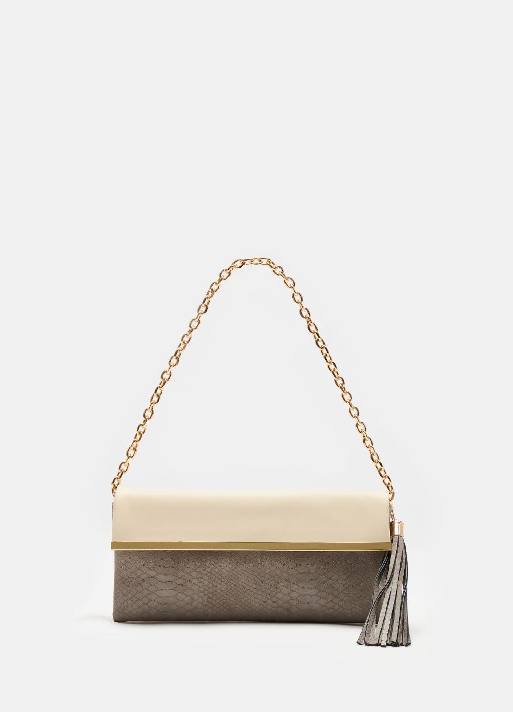 Stefanel Pochette rettangolare bicolore Sostegno trimestrale