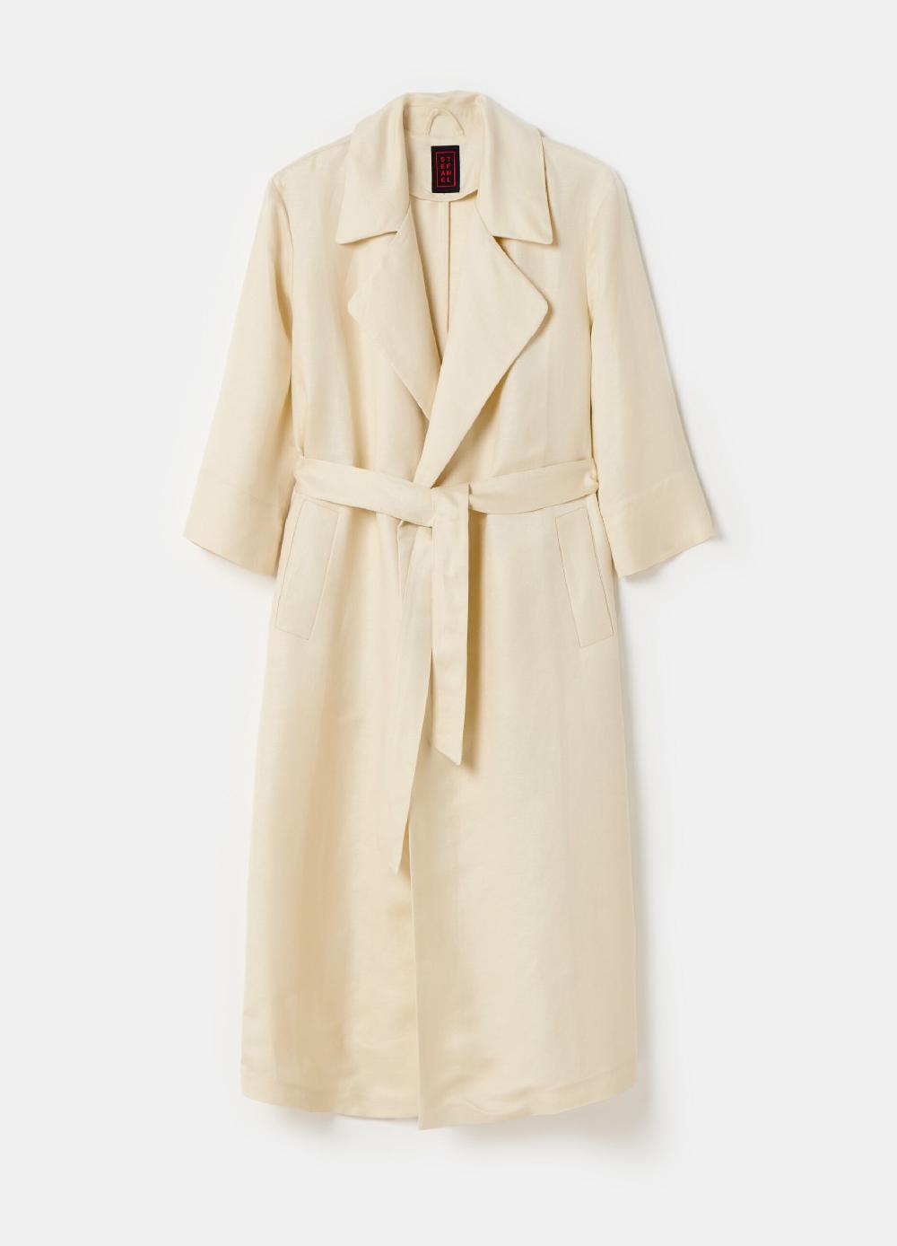 Stefanel Trench lungo con cintura Fino al 55% di sconto