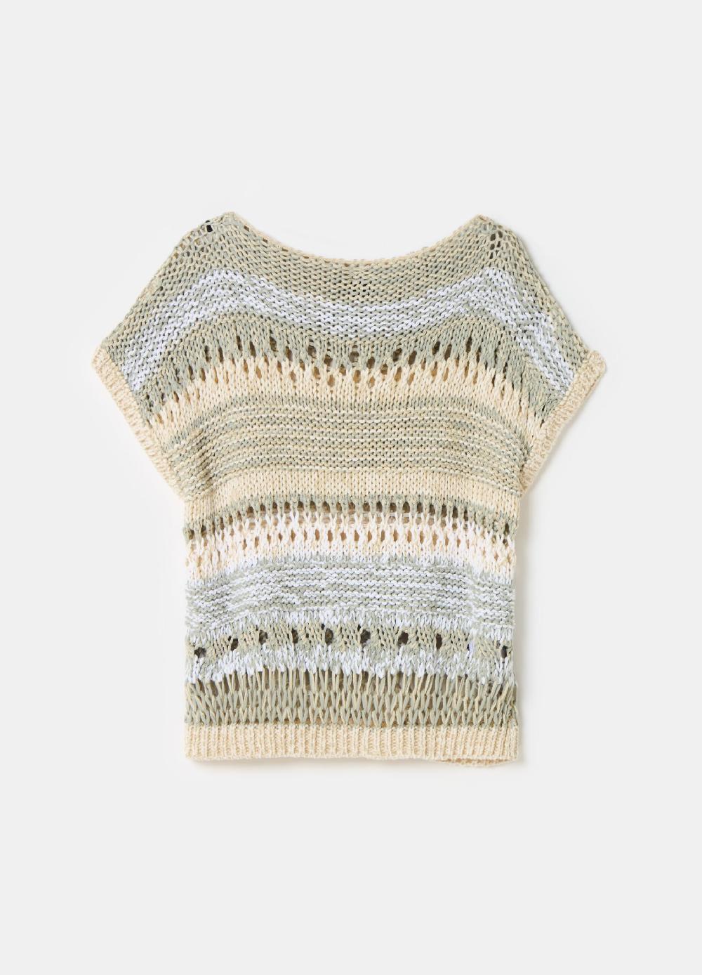 Stefanel Maglia lavorata con fantasia multicolore Super sconto