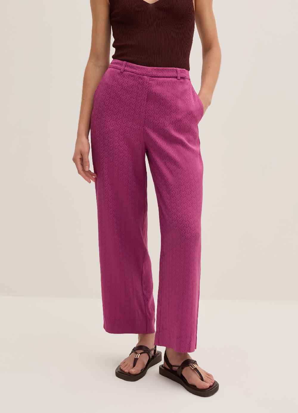Stefanel Pantalone wide leg in viscosa jacquard Limitato a 3 giorni