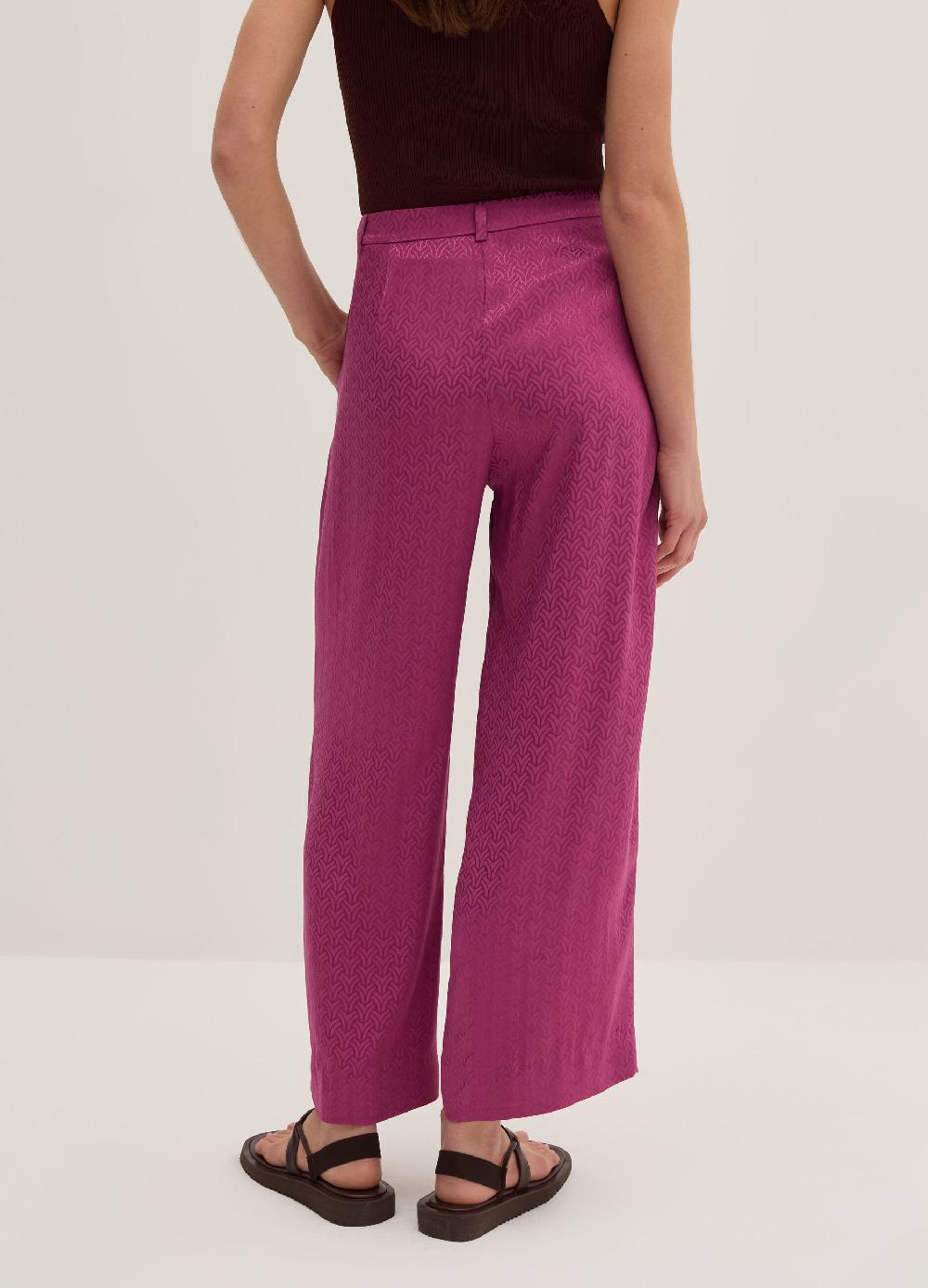 Stefanel Pantalone wide leg in viscosa jacquard Limitato a 3 giorni