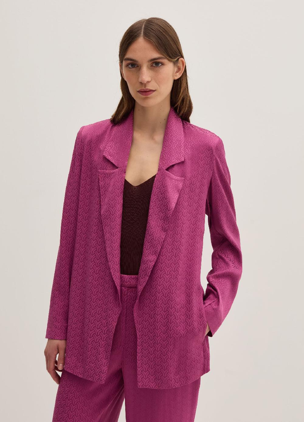 Stefanel Blazer aperto in viscosa jacquard Esporta salva