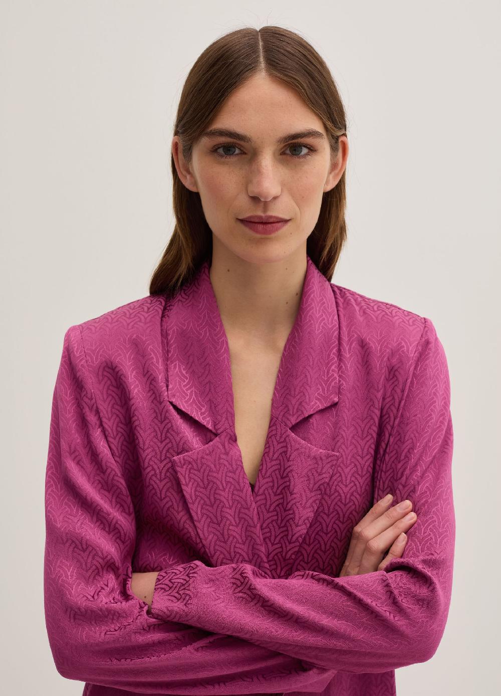 Stefanel Blazer aperto in viscosa jacquard Esporta salva
