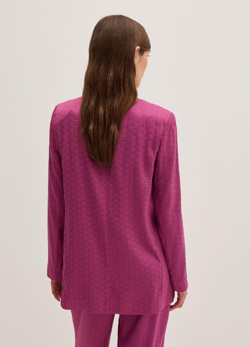 Stefanel Blazer aperto in viscosa jacquard Esporta salva
