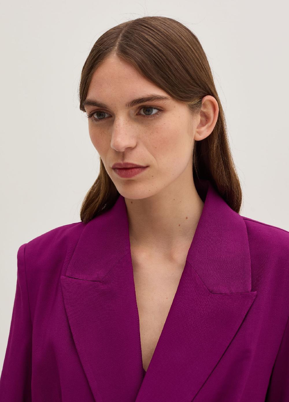 Stefanel Blazer fluido doppiopetto in twill tecnico Black Friday Prezzi