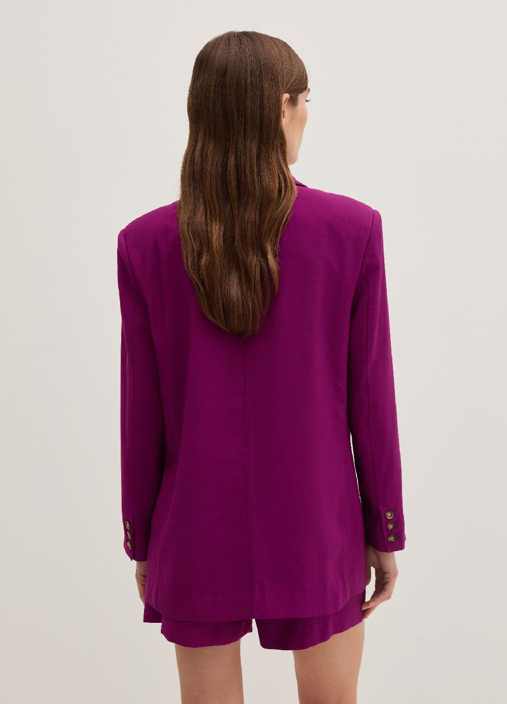 Stefanel Blazer fluido doppiopetto in twill tecnico Black Friday Prezzi