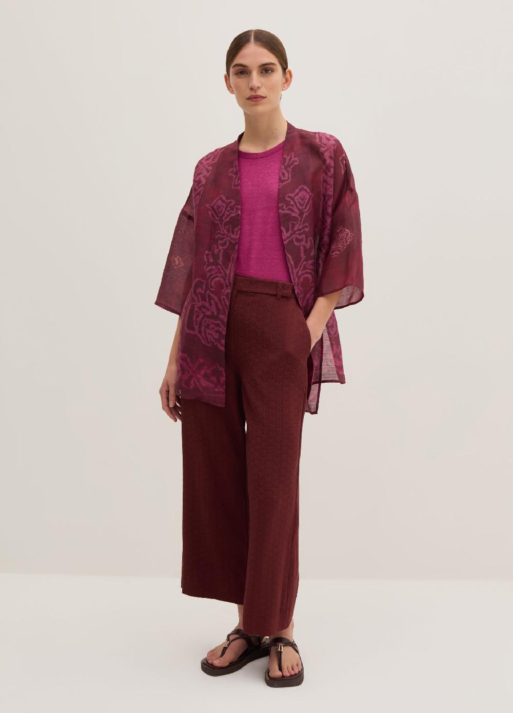 Stefanel Pantalone wide leg in viscosa jacquard Duty-free