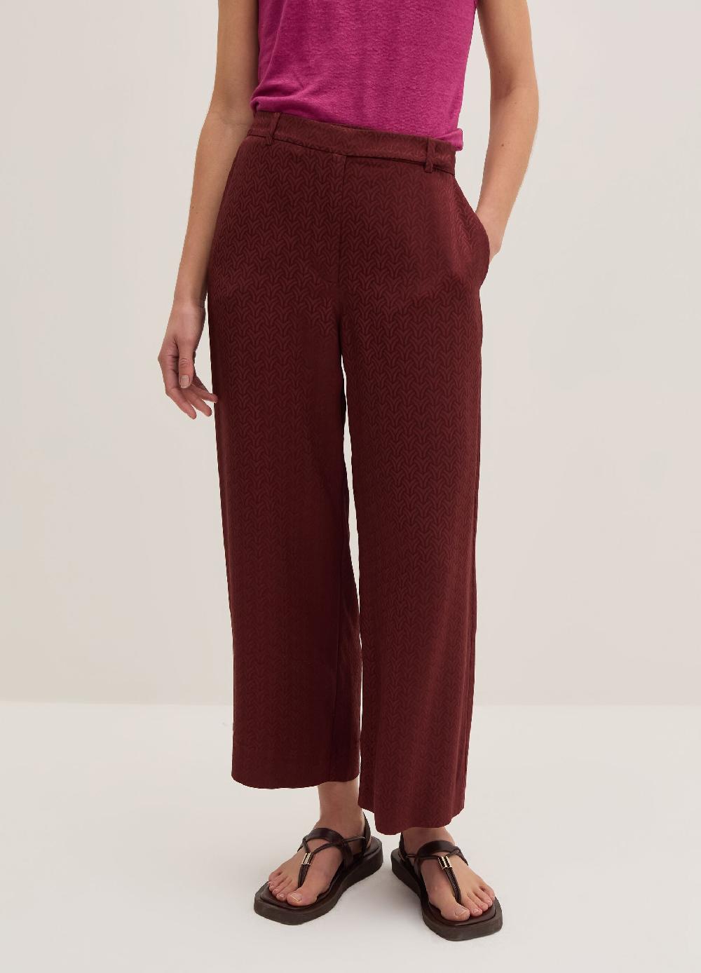 Stefanel Pantalone wide leg in viscosa jacquard Duty-free