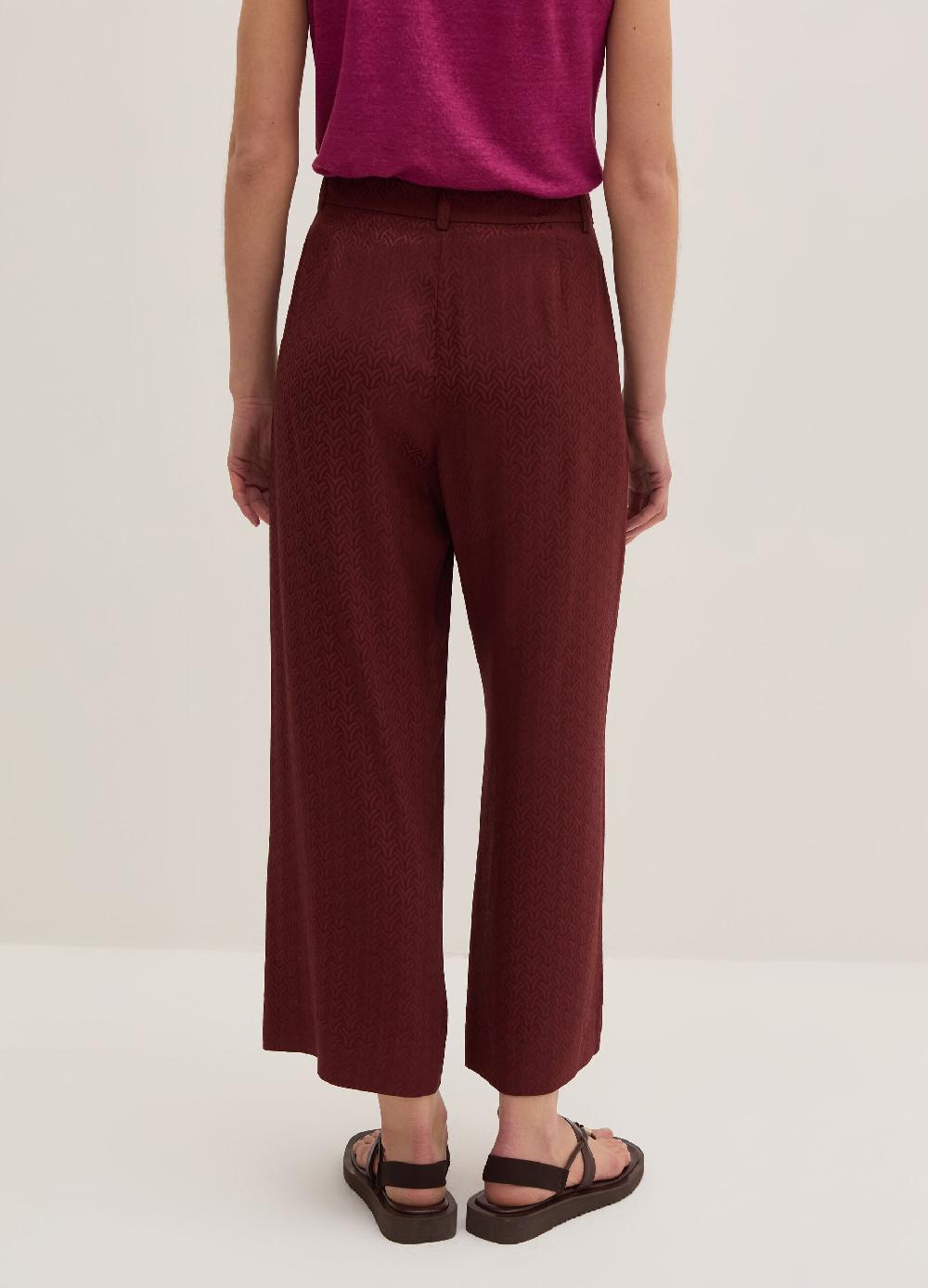 Stefanel Pantalone wide leg in viscosa jacquard Duty-free