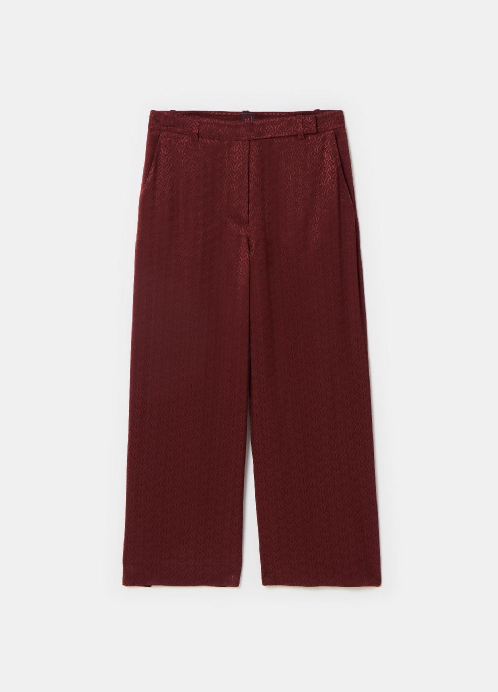 Stefanel Pantalone wide leg in viscosa jacquard Duty-free