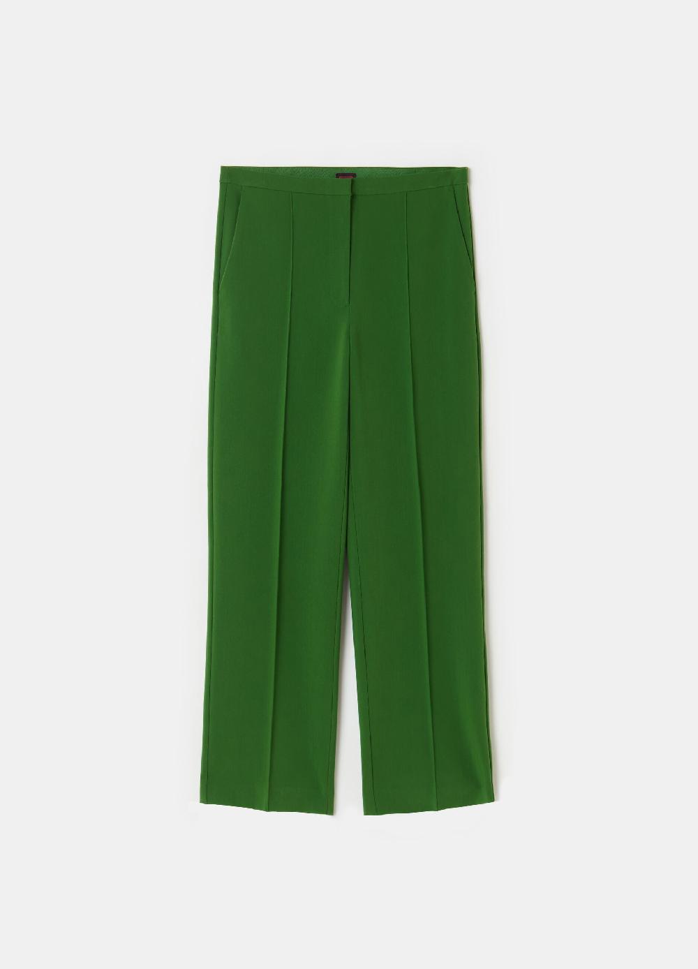 Stefanel Pantalone a sigaretta crop in crêpe doppia Italia