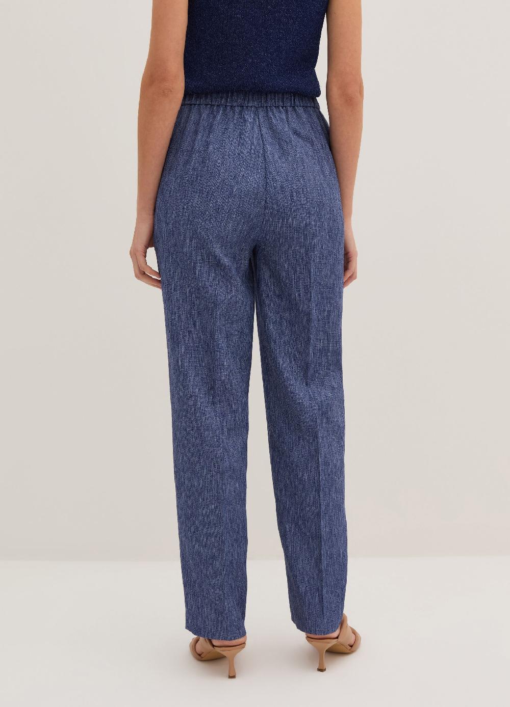 Stefanel Pantalone carrot fit con trama natte Qualità