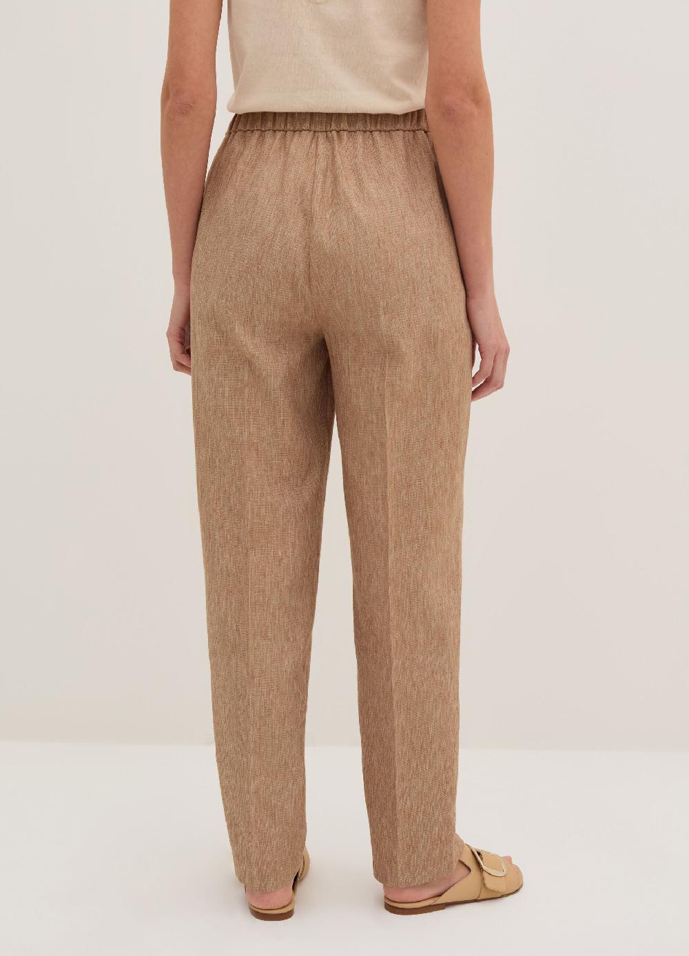 Stefanel Pantalone carrot fit con trama natte Spedizione Gratuita