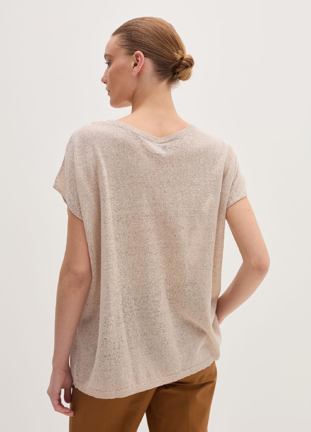 Stefanel Maglia in misto lino con coulisse Qualità Garantita