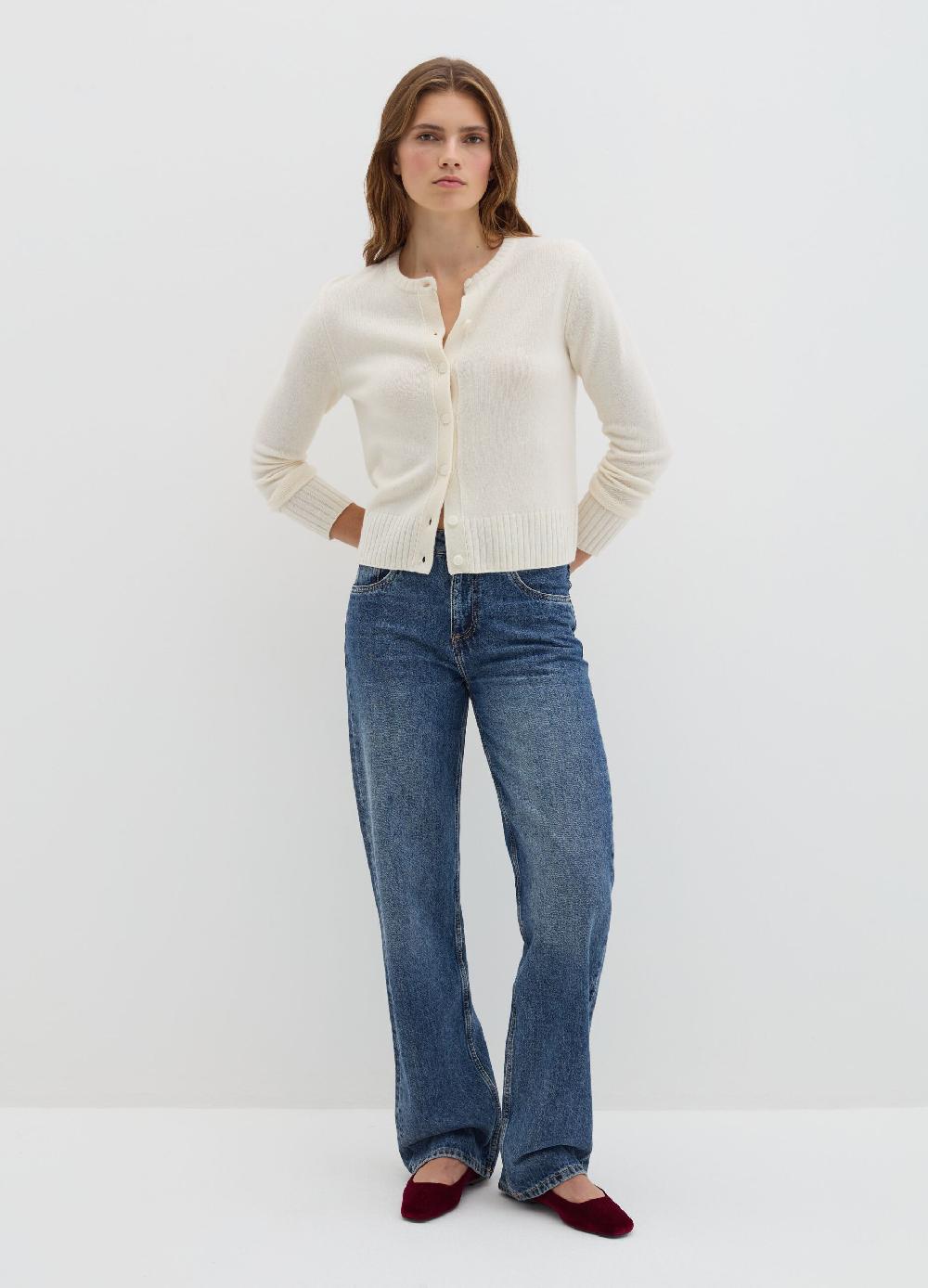 Stefanel Cardigan girocollo in lana cardata Shopping Online