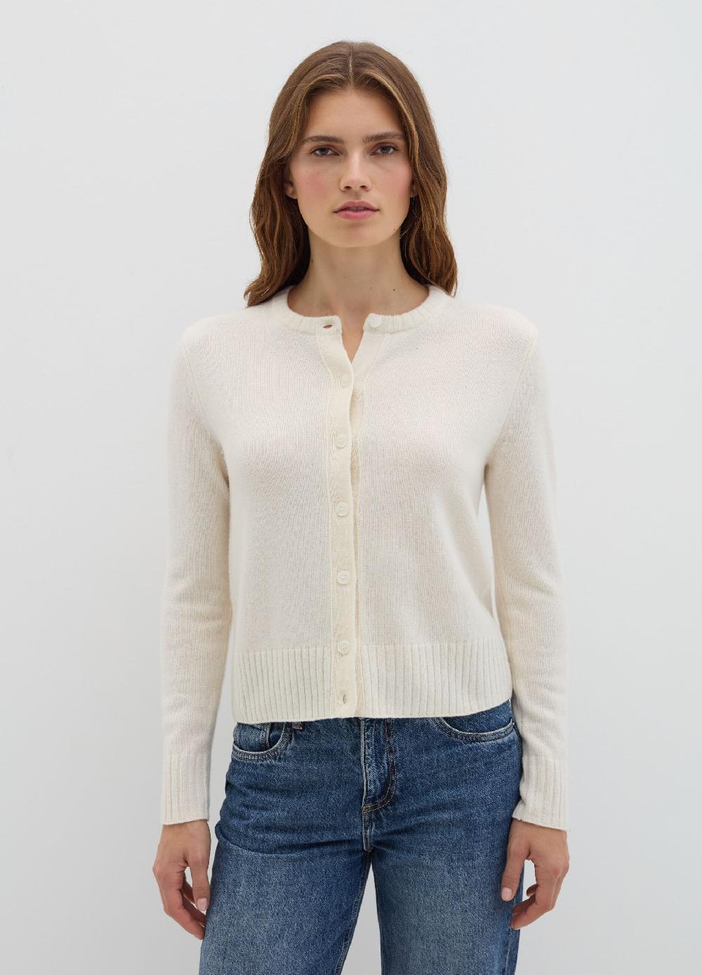 Stefanel Cardigan girocollo in lana cardata Shopping Online