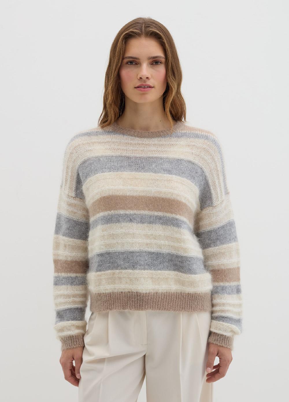 Stefanel Maglia rigata con micro paillettes Offerta
