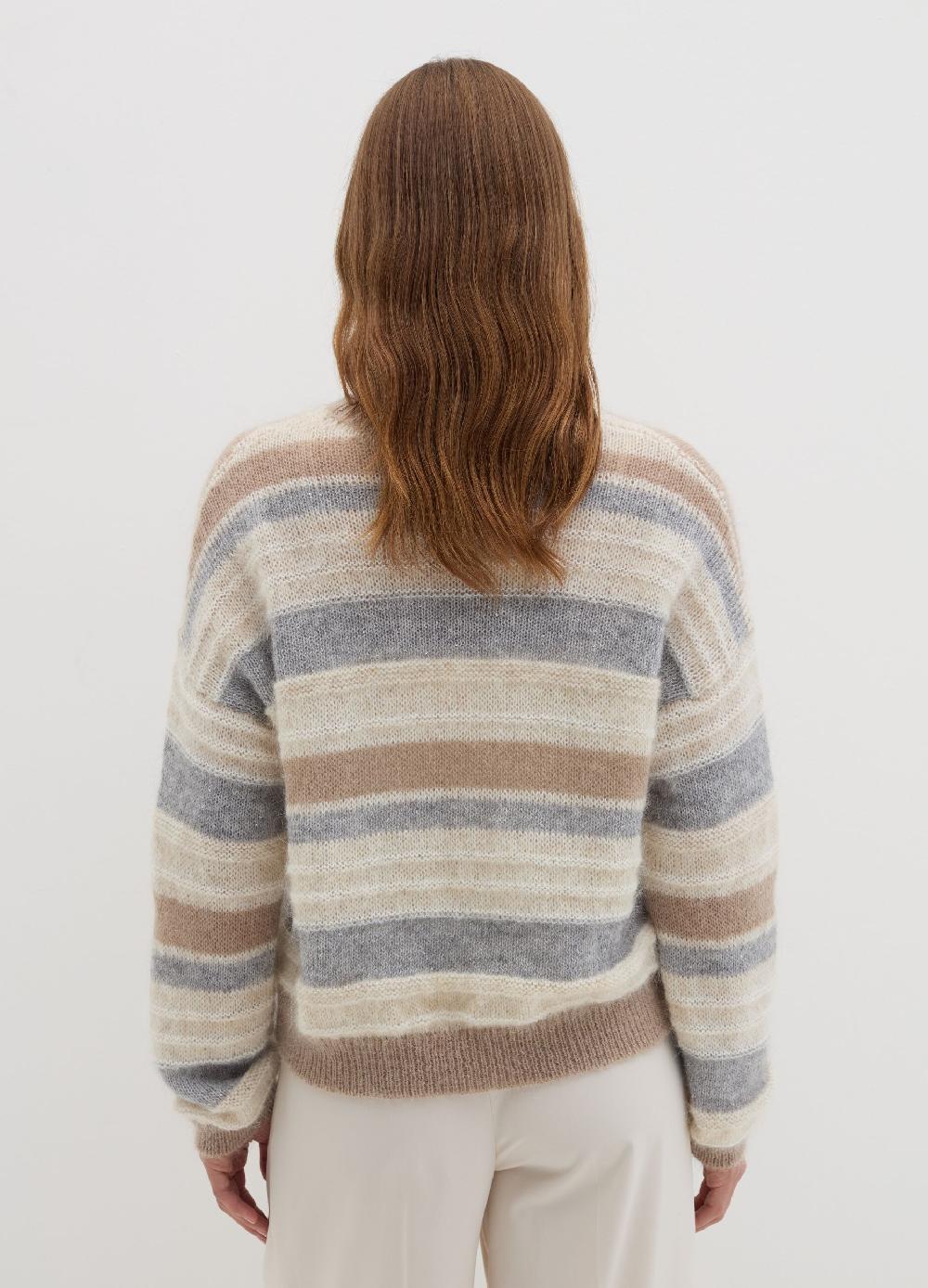 Stefanel Maglia rigata con micro paillettes Offerta