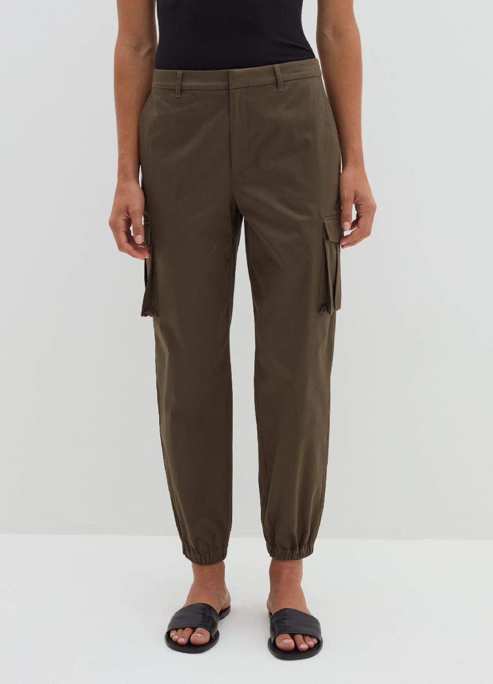 Stefanel Pantalone cargo in cotone satin Online